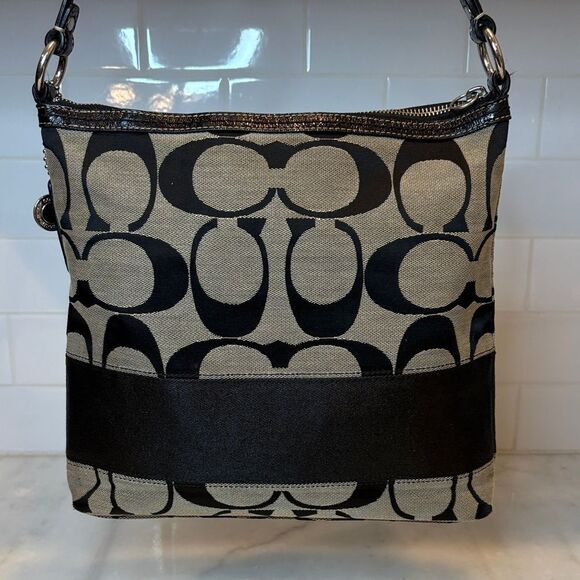 Coach Bag Purse Handbag Crossbody Bag Y2K Signature Logo Stripe File Swing Pack - Picture 4 of 15